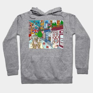 Bunnies in London Carnaby Street Hoodie